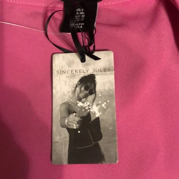 Pink wide leg pant and cropped tank set Size Med - Picture 6 of 9